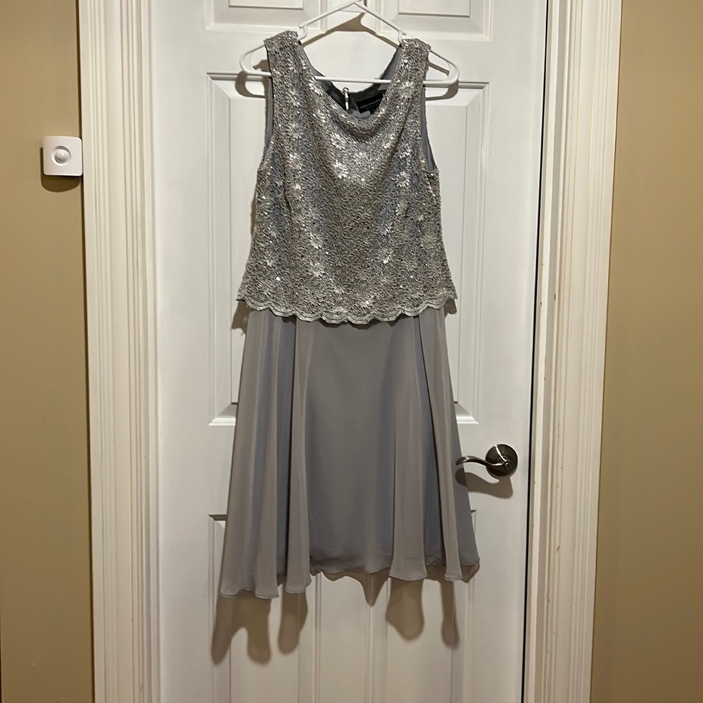 Sleeveless Silver Party dress